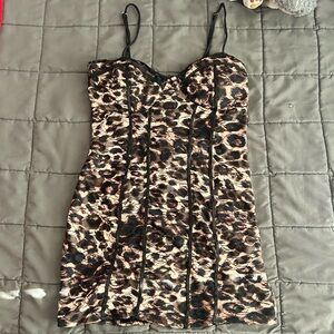 Fashion Nova Leopard Print Mini Dress